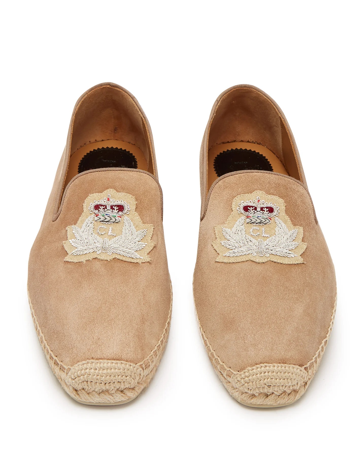 Nanou zardozi-crest nubuck espadrilles - 5