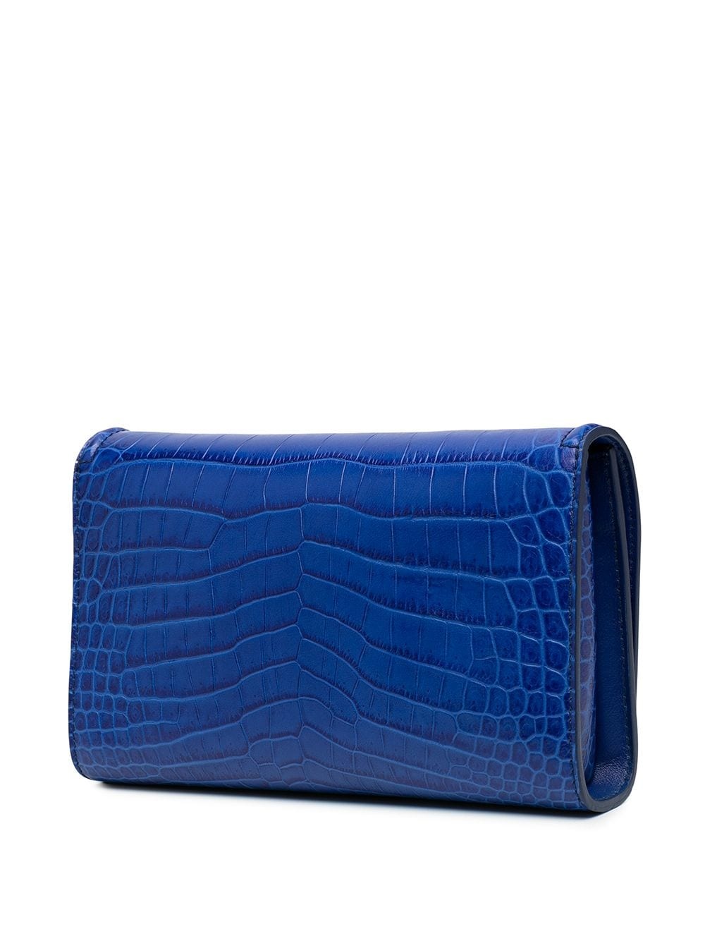 croc-effect handle-detail clutch bag - 3