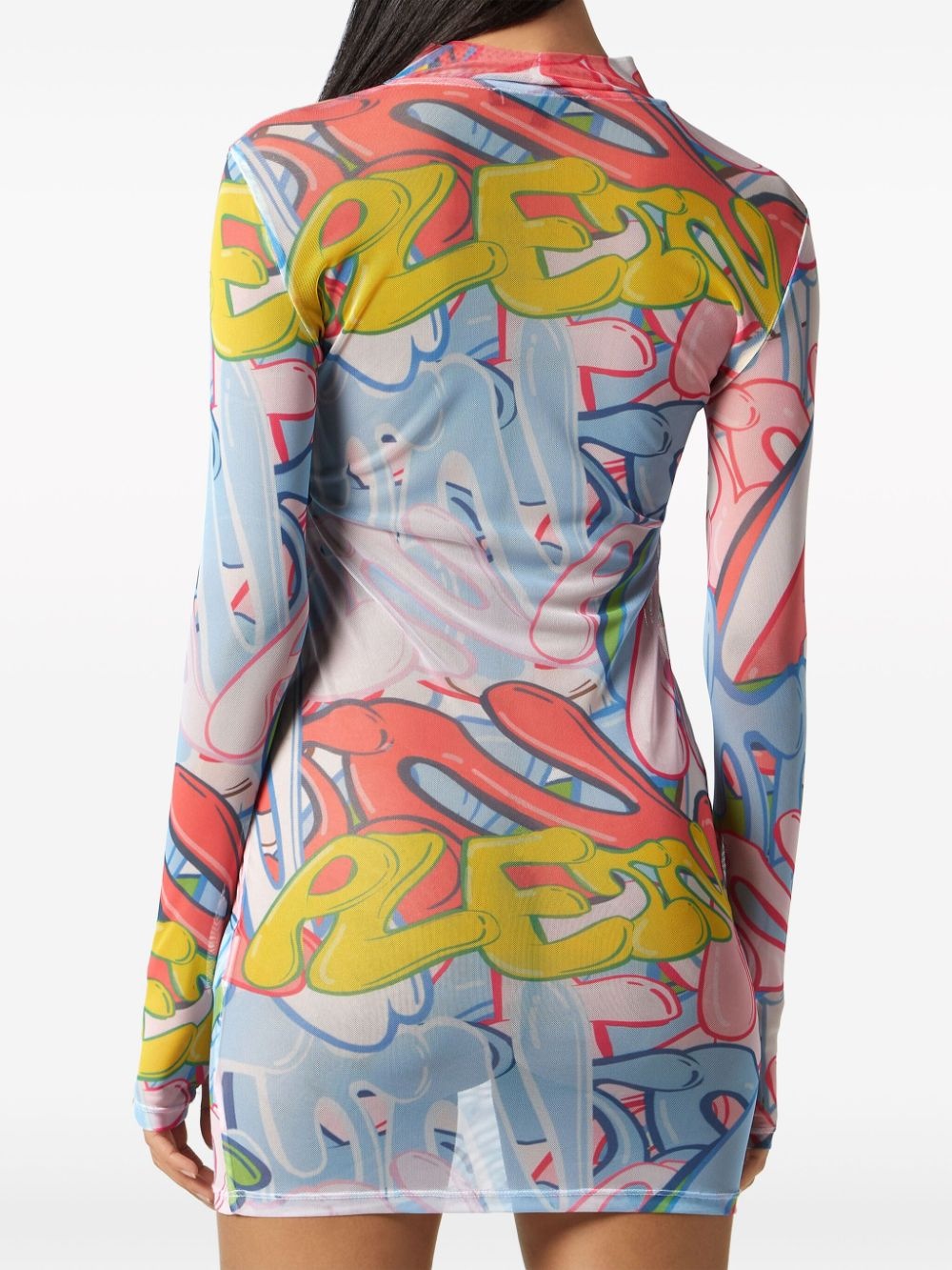 Bombing Graffiti-print mini dress - 3