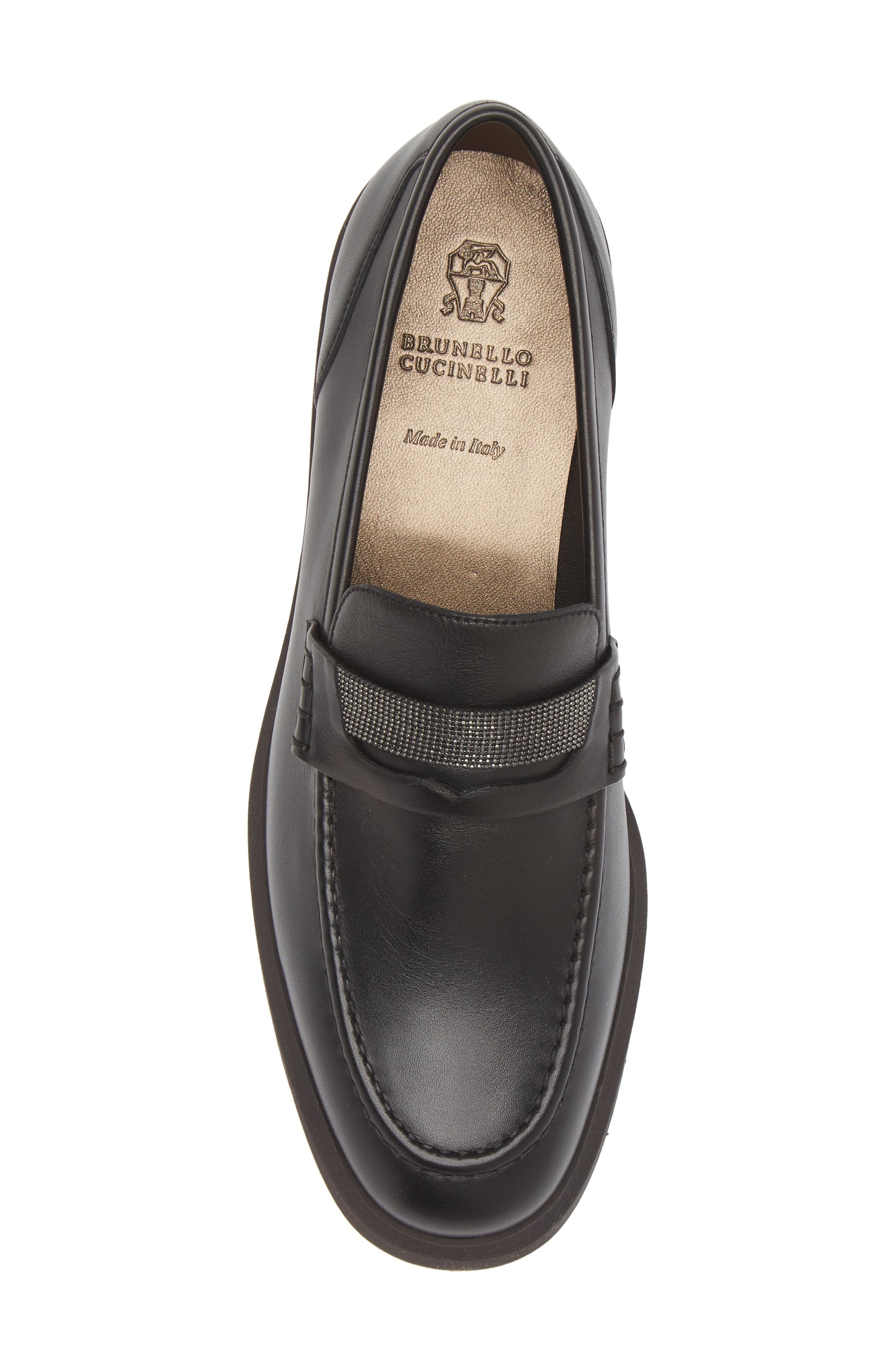 Monili Trim Leather Loafer - 5