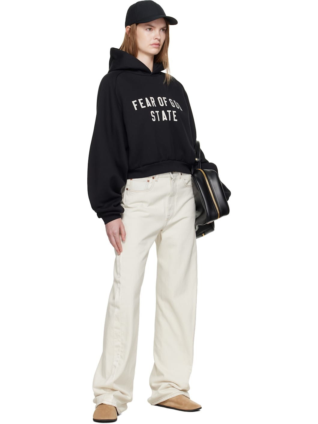 Black Fleece Raglan Hoodie - 4