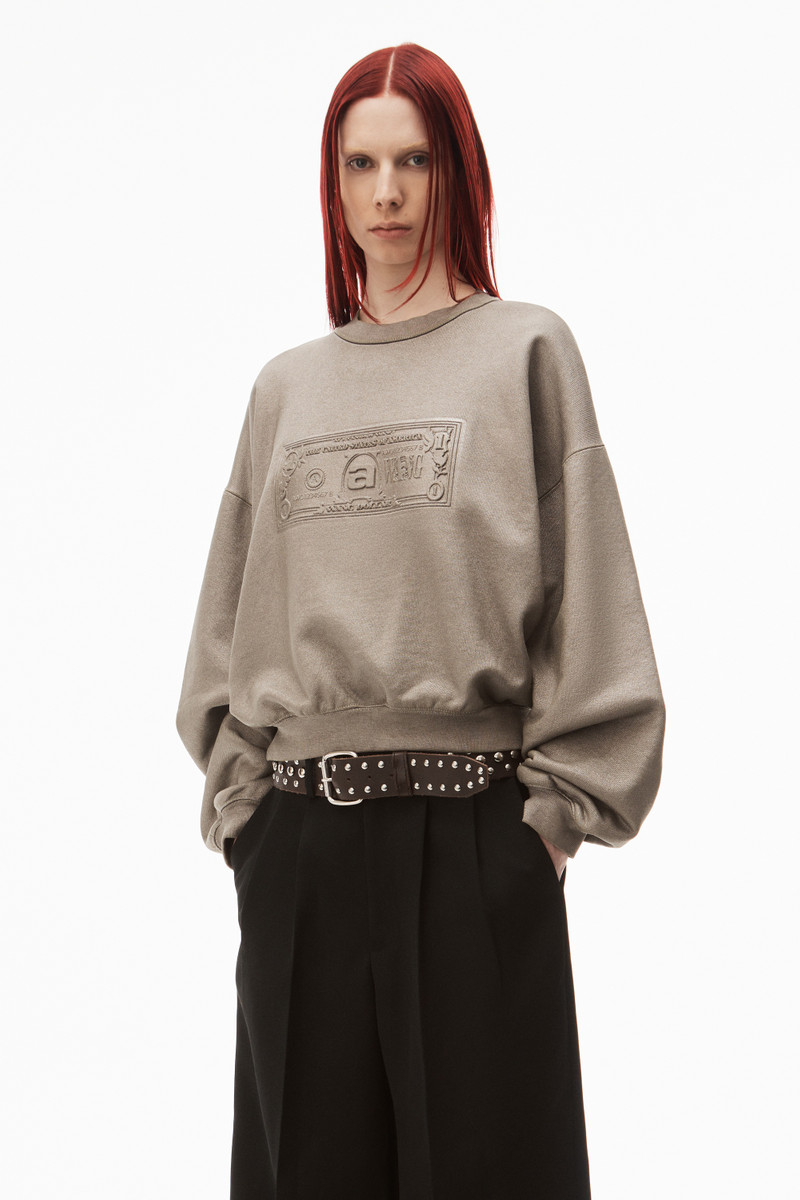Alexander Wang DOLLAR BILL CREWNECK IN TERRY outlook