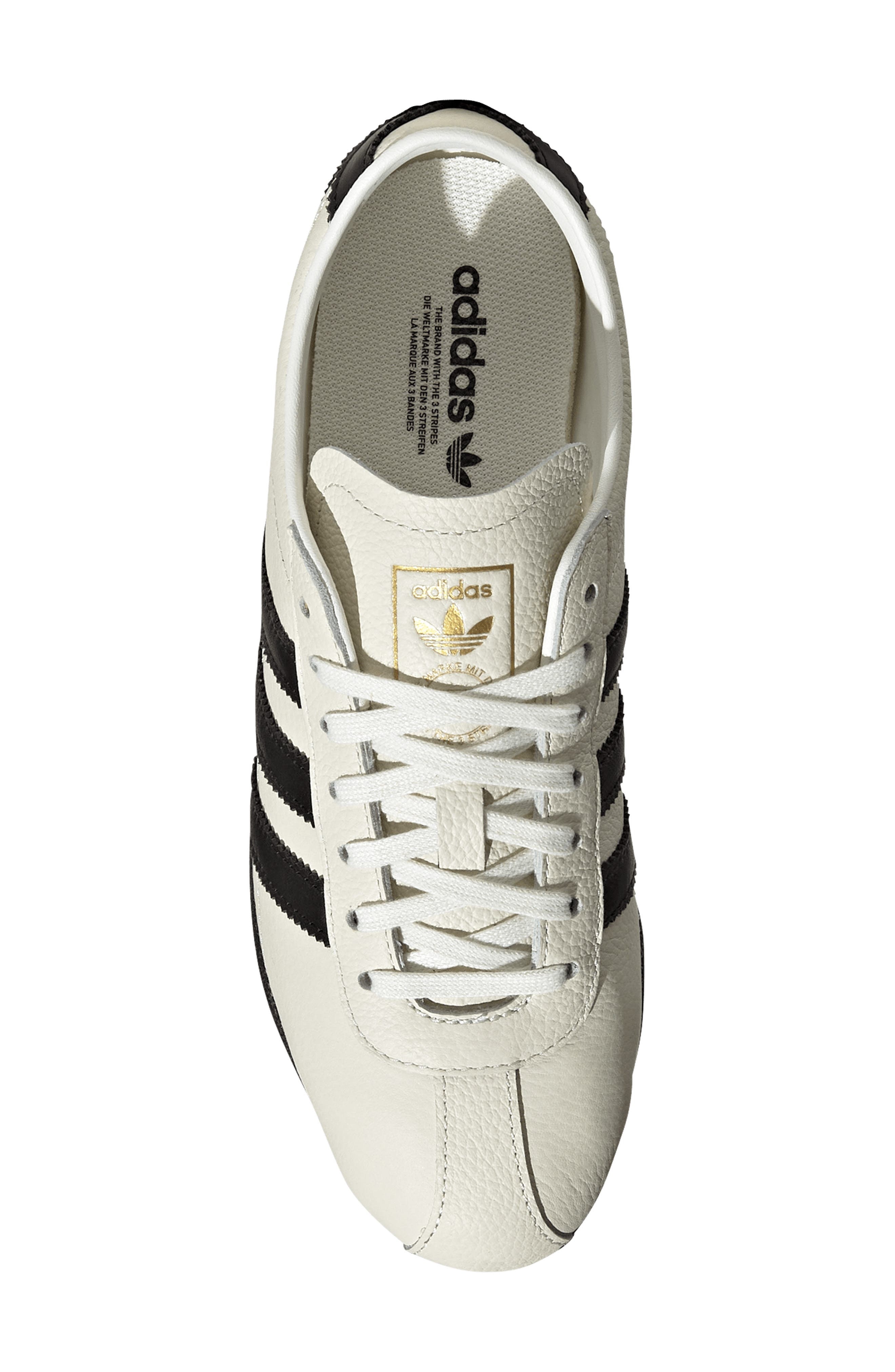 adidas Tokyo Low Top Suede Sneaker in Off White/Black/Gold at Nordstrom - 4