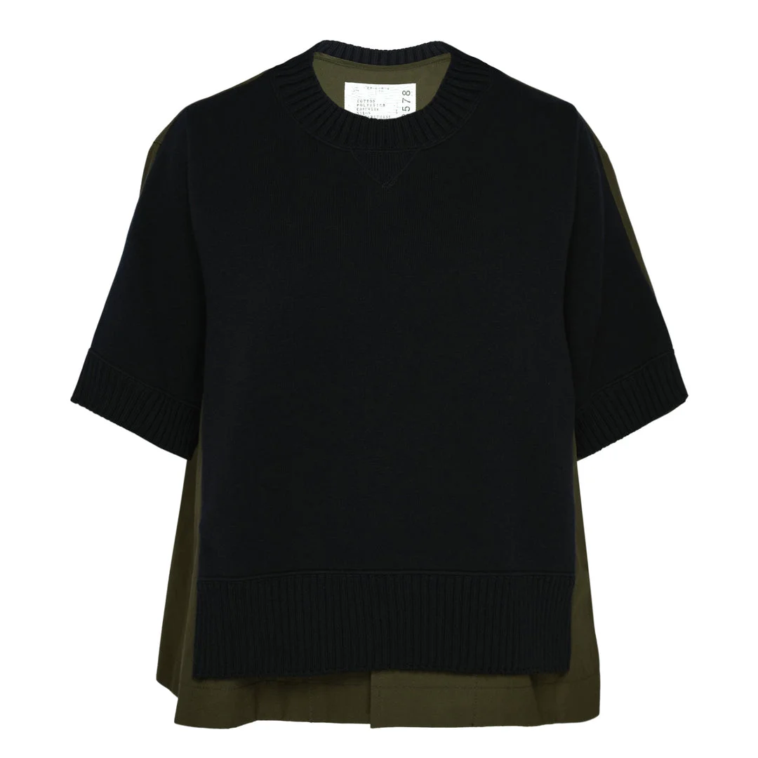 Cotton Weather Short Sleeve Knit Top - 1