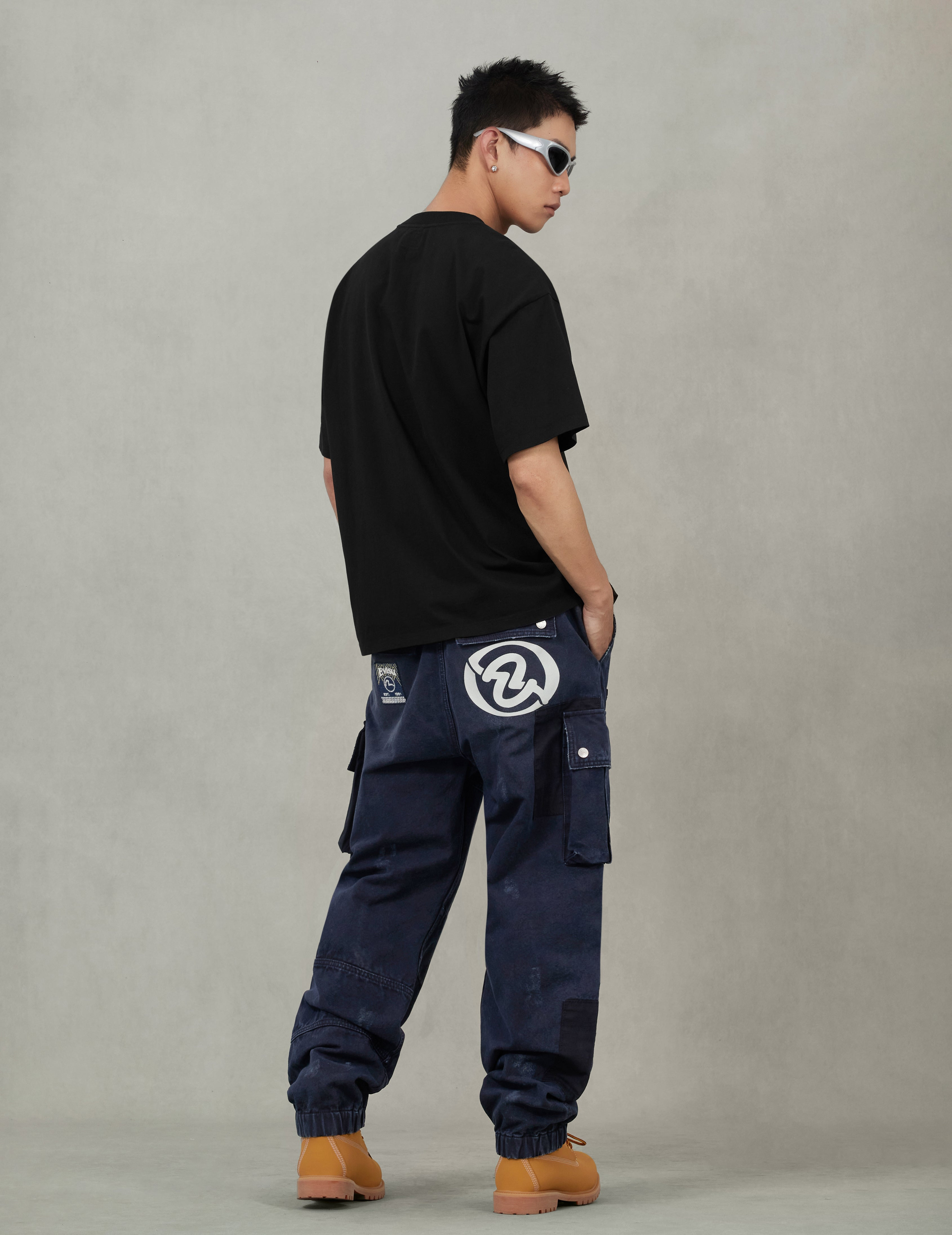 Sashiko Daruma and Seagull Relax Fit T-Shirt - 6