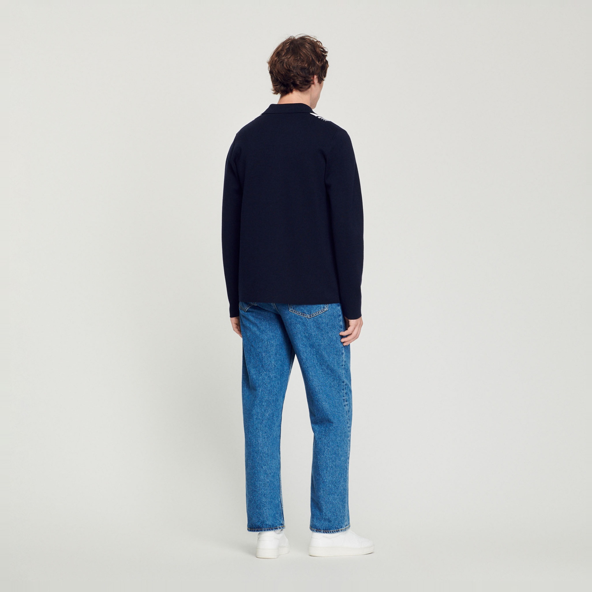 Cardigan with contrasting embroidery - 5