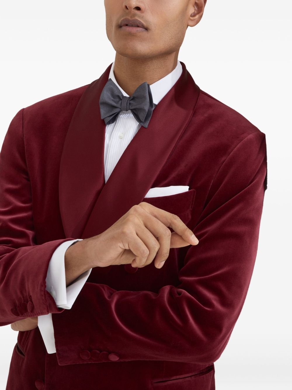 mélange-effect bow tie - 3