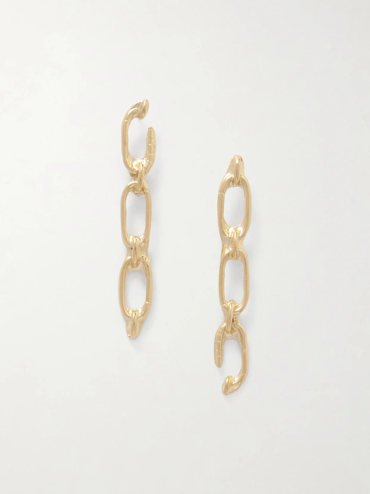 Open Link Gold-plated Earrings - 1