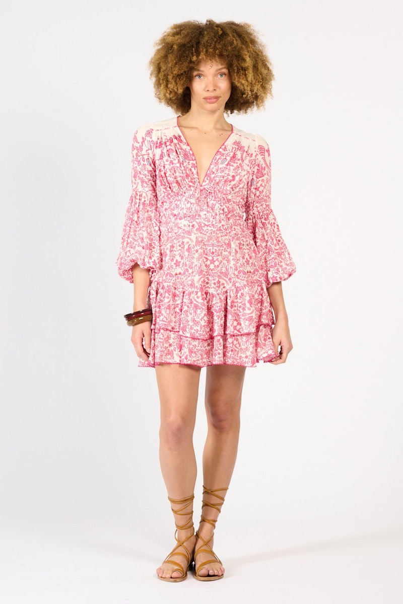 Poupette St Barth Mini Dress Chiara - Pink Tiare outlook