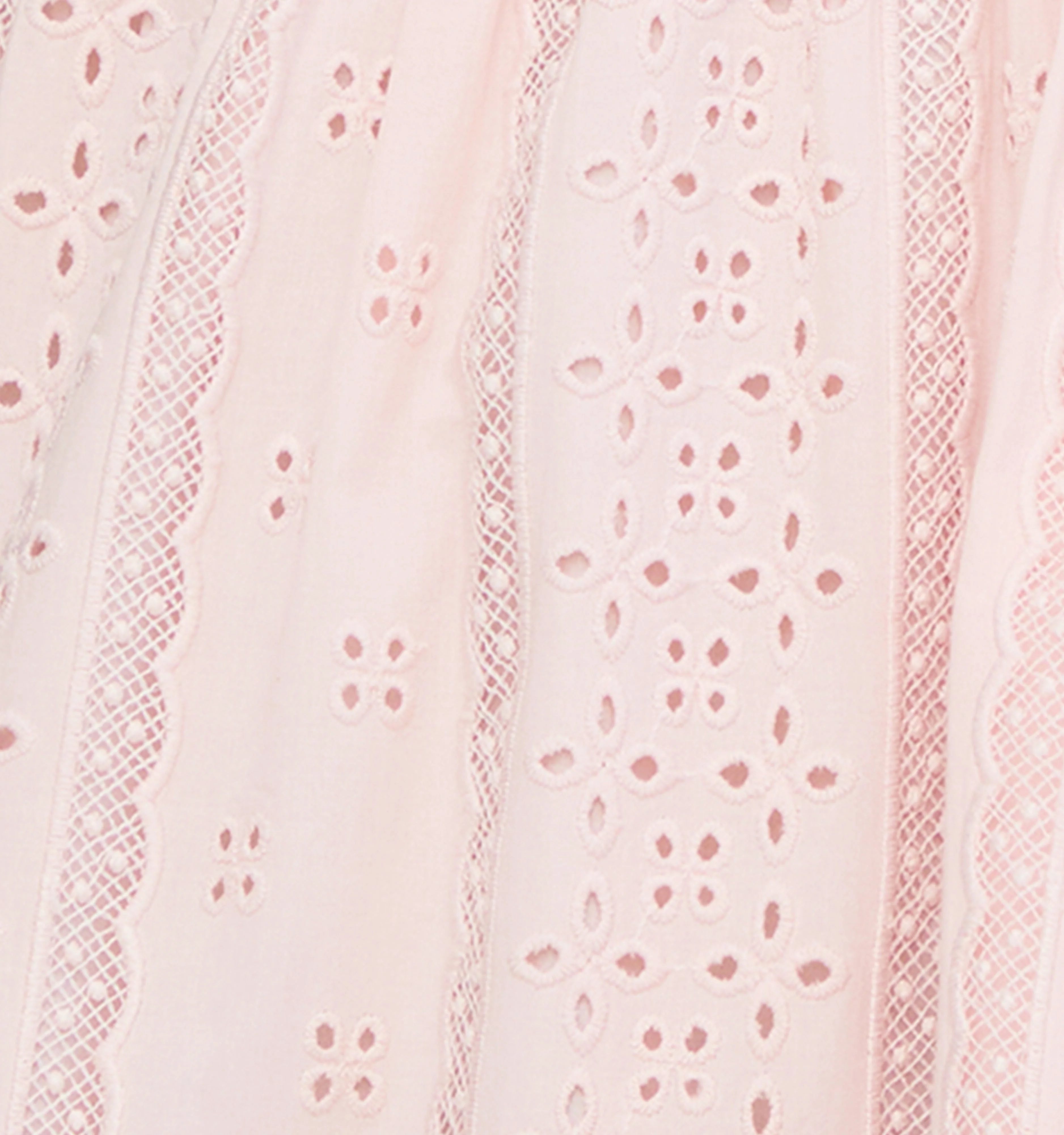 The Belle Bow - Pink Broderie Voile - 1