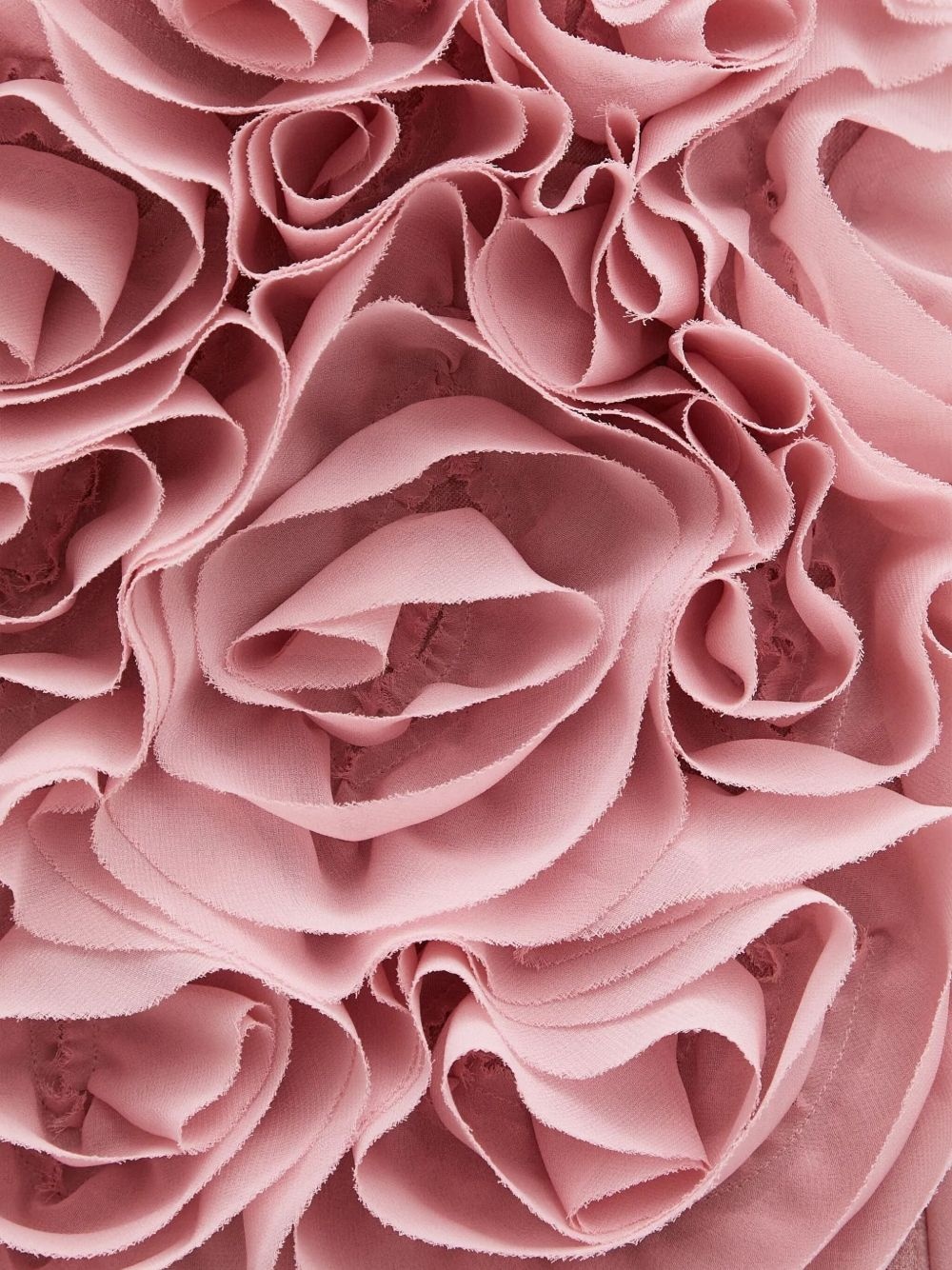rose-appliqué ruffled skirt - 5