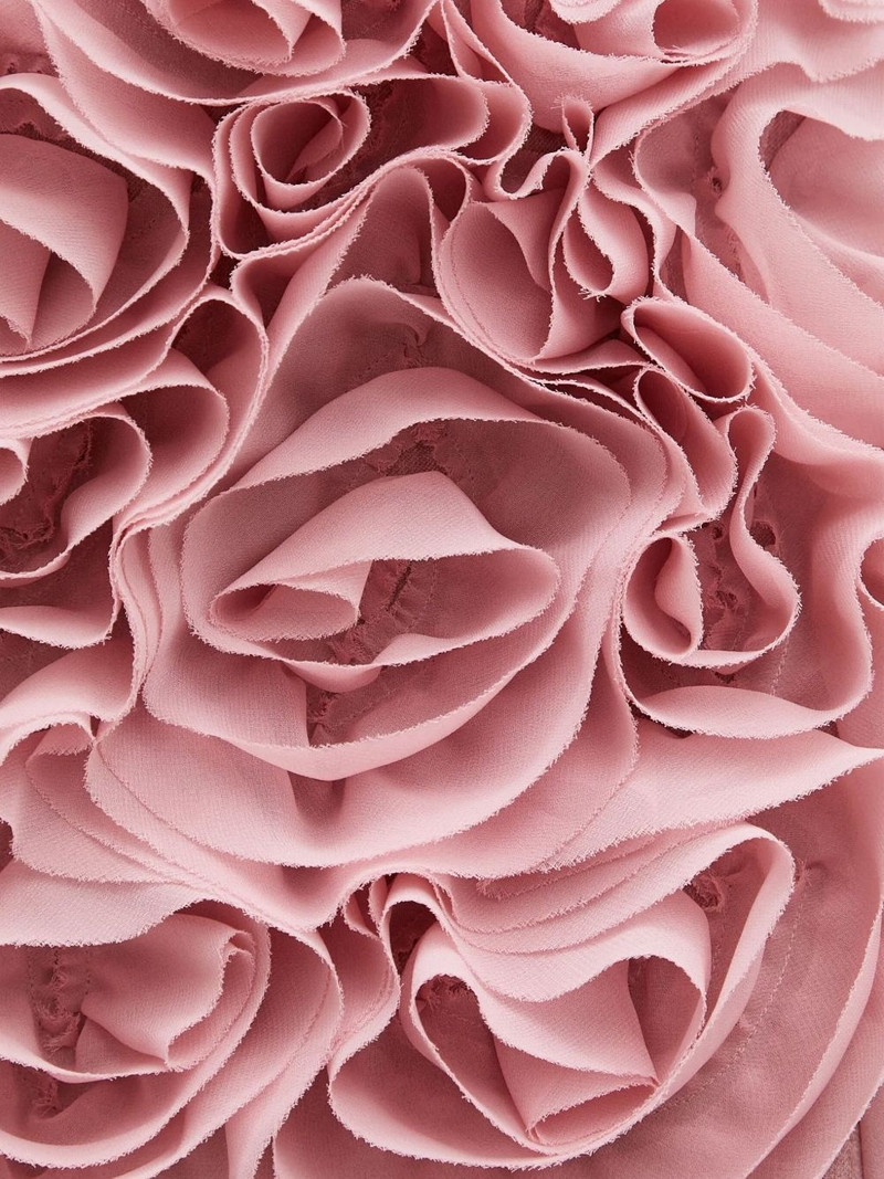 rose-appliqué ruffled 스커트 5