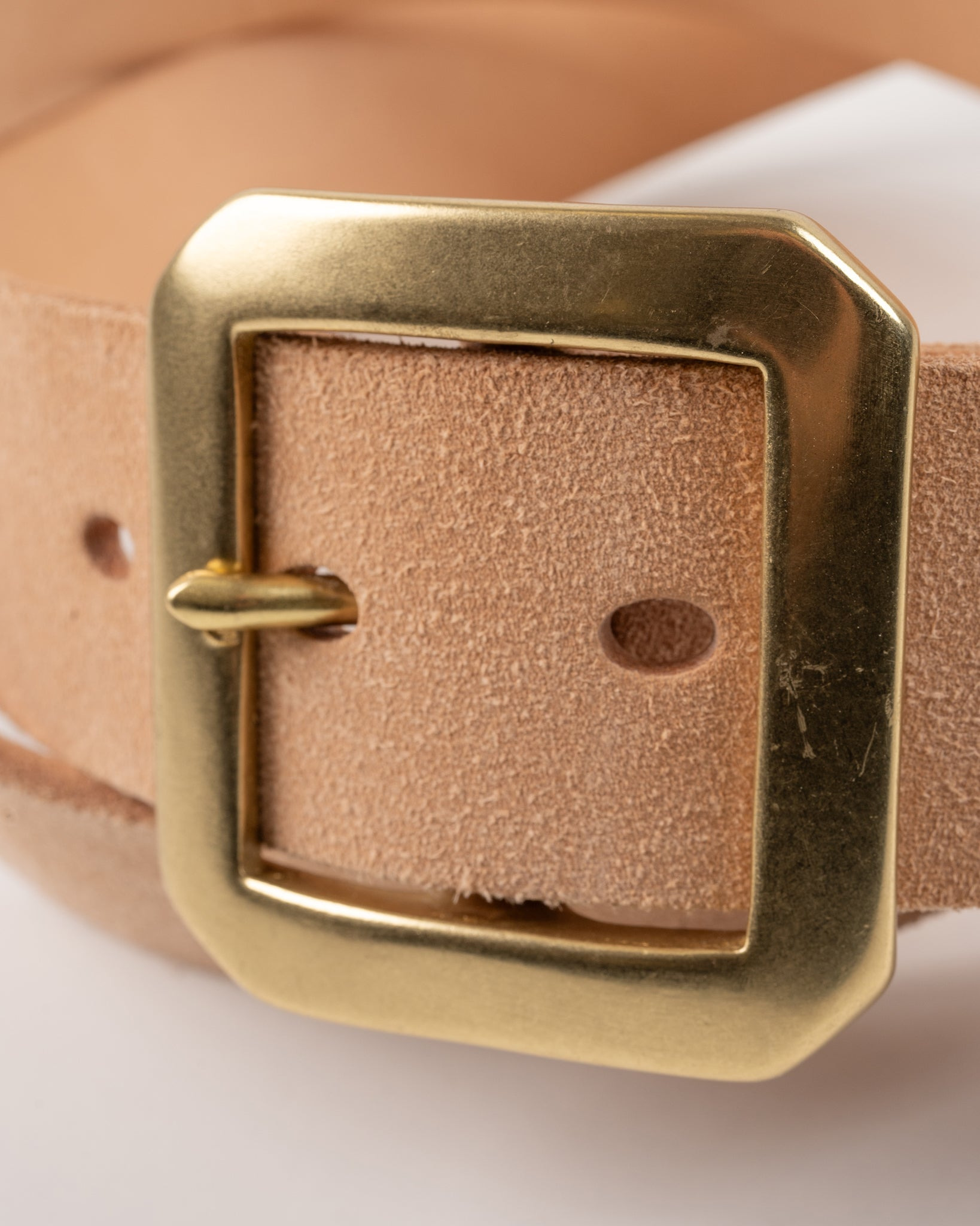 OGL-BELT-RO-SPGAR-NAT OGL Single Prong Garrison Buckle Leather Belt - Rough Out Natural - 2