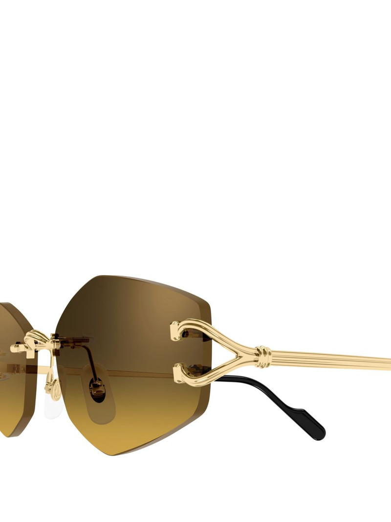 rimless geometric-frame sunglasses 3