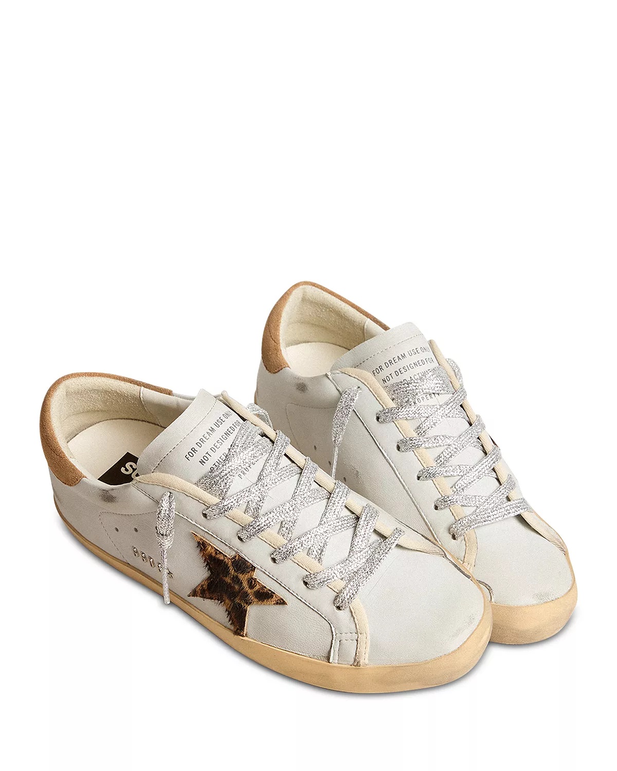 Women's Super Star Leopard Print Calf Hair Sneakers - 2