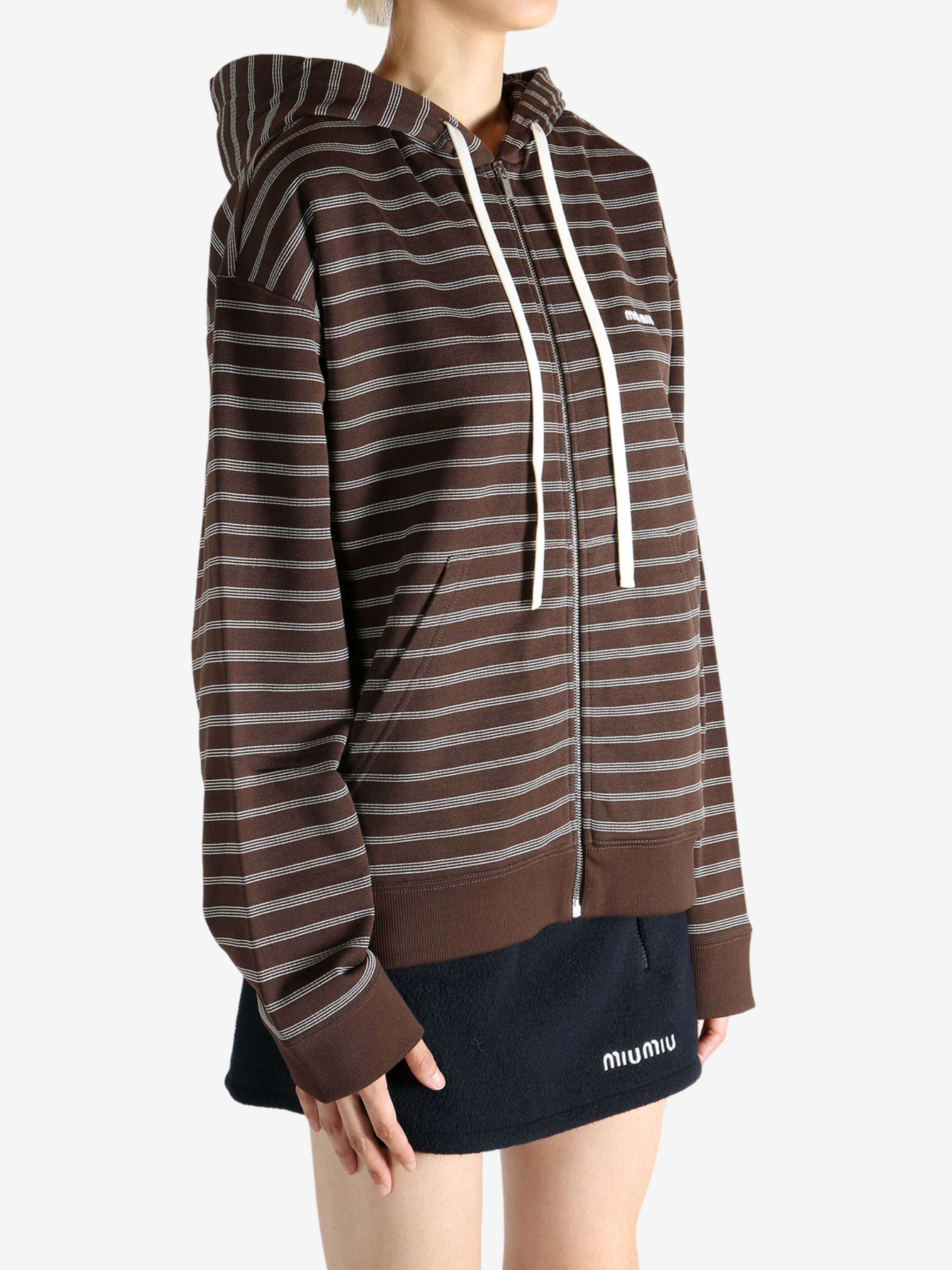 MIU MIU - Women Striped Hoodie - 2