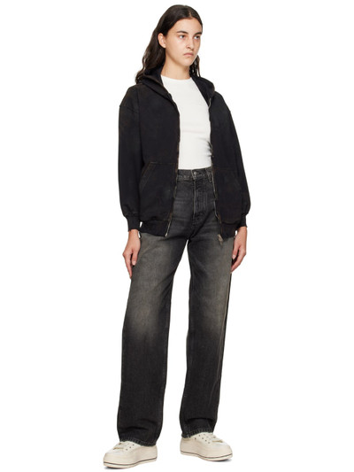 Rhude Black Wide-Leg Jeans outlook