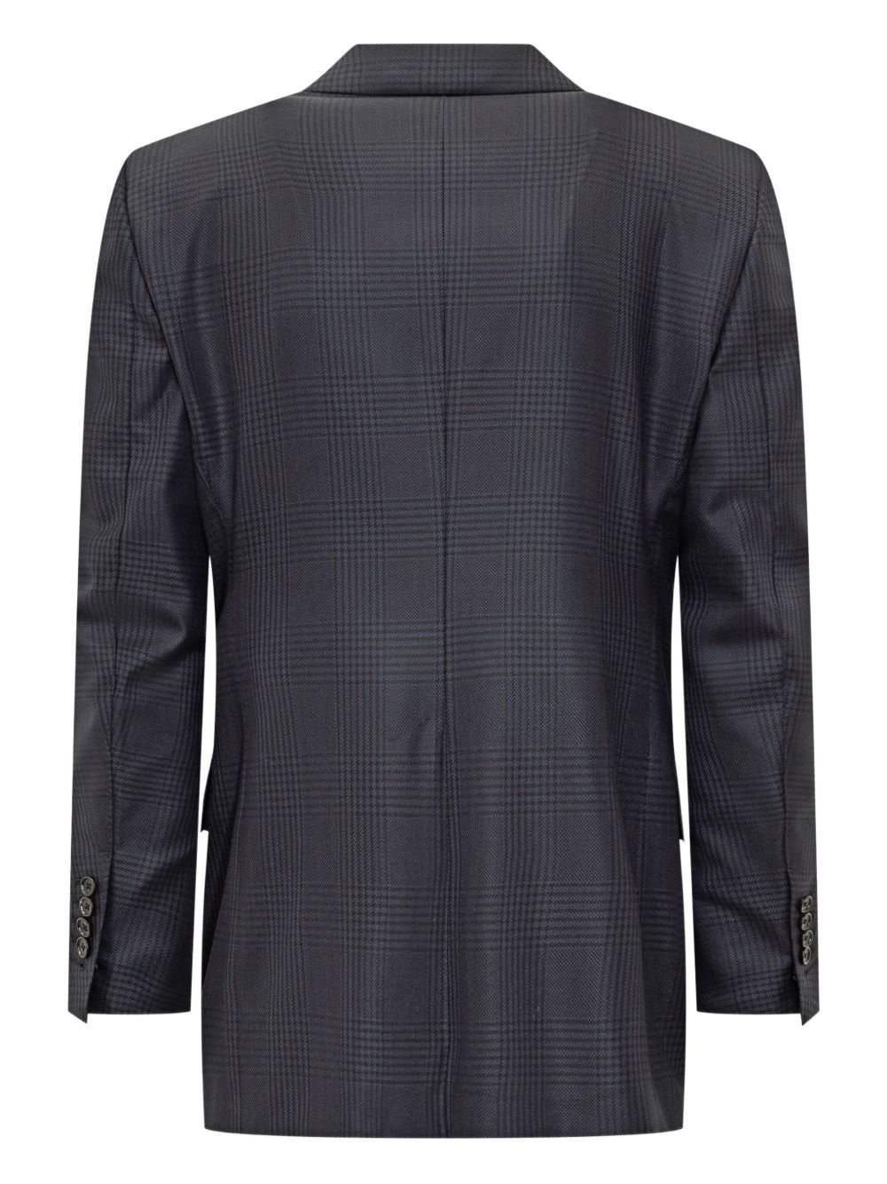 checked two-button jacket - 2
