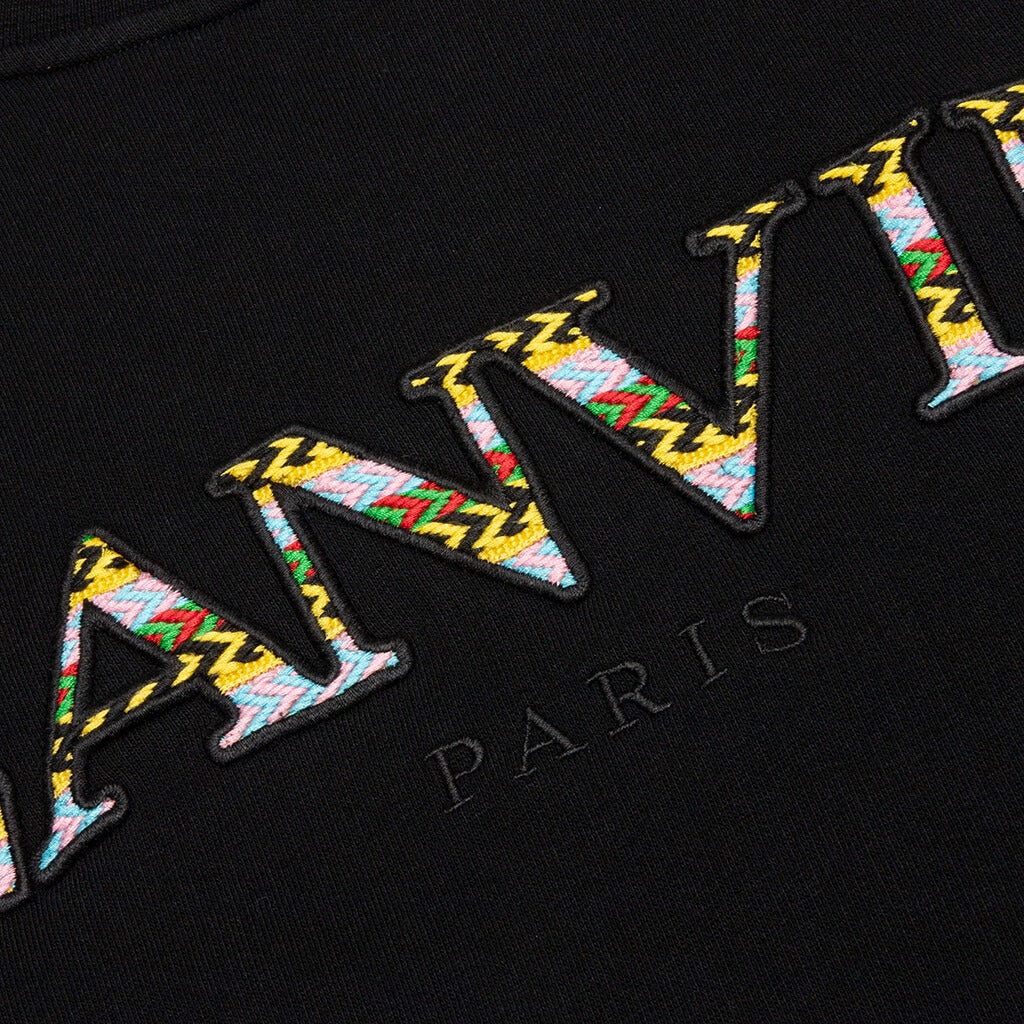 LANVIN CURB EMBROIDERED SWEATSHIRT - BLACK - 3