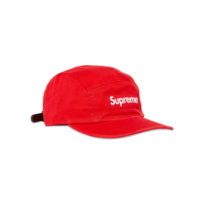 Supreme Supreme Washed Chino Twill Camp Cap 'Red' outlook