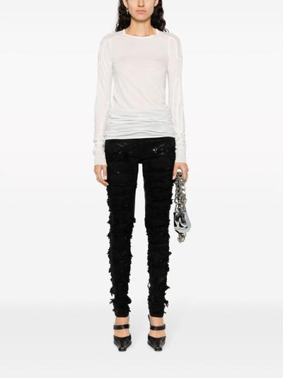 Rick Owens DRKSHDW Detroit high-rise ripped skinny jeans outlook