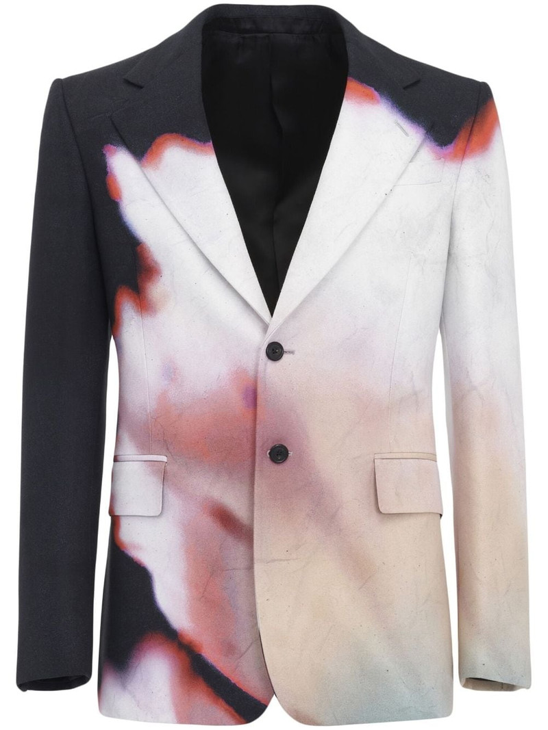 Solarised Flower single-breasted blazer 1