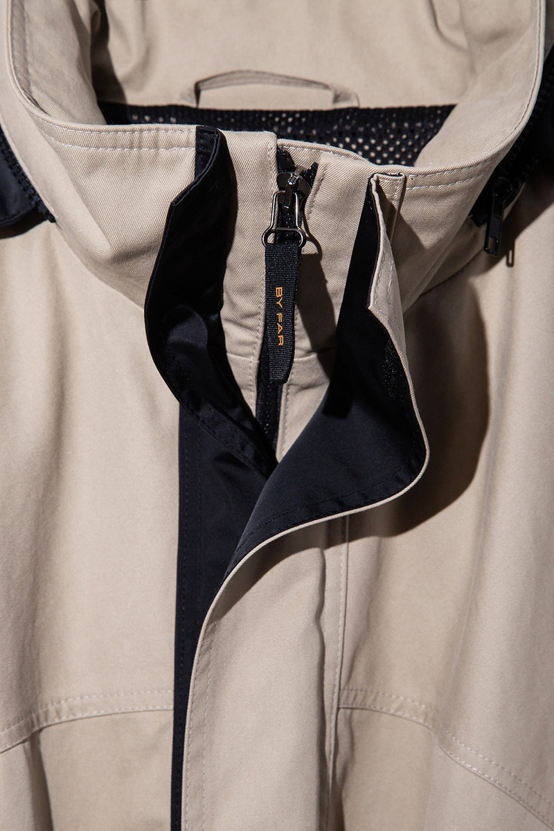 YAKA JACKET BEIGE-BLACK WR COTTON AND NYLON 8