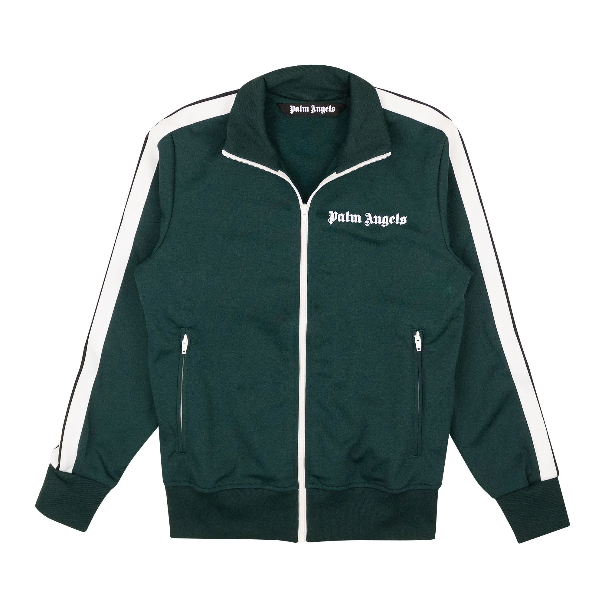 Palm Angels Classic Track Jacket 'Green/White' - 1