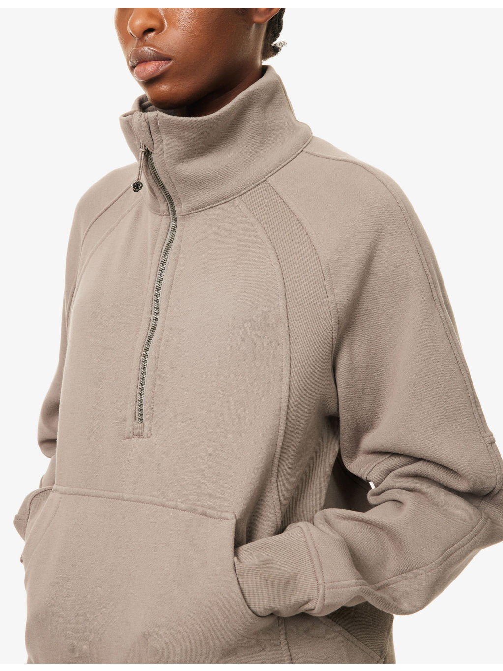 Scuba Oversized Funnel-Neck Cotton-Blend Sweatshirt - 5