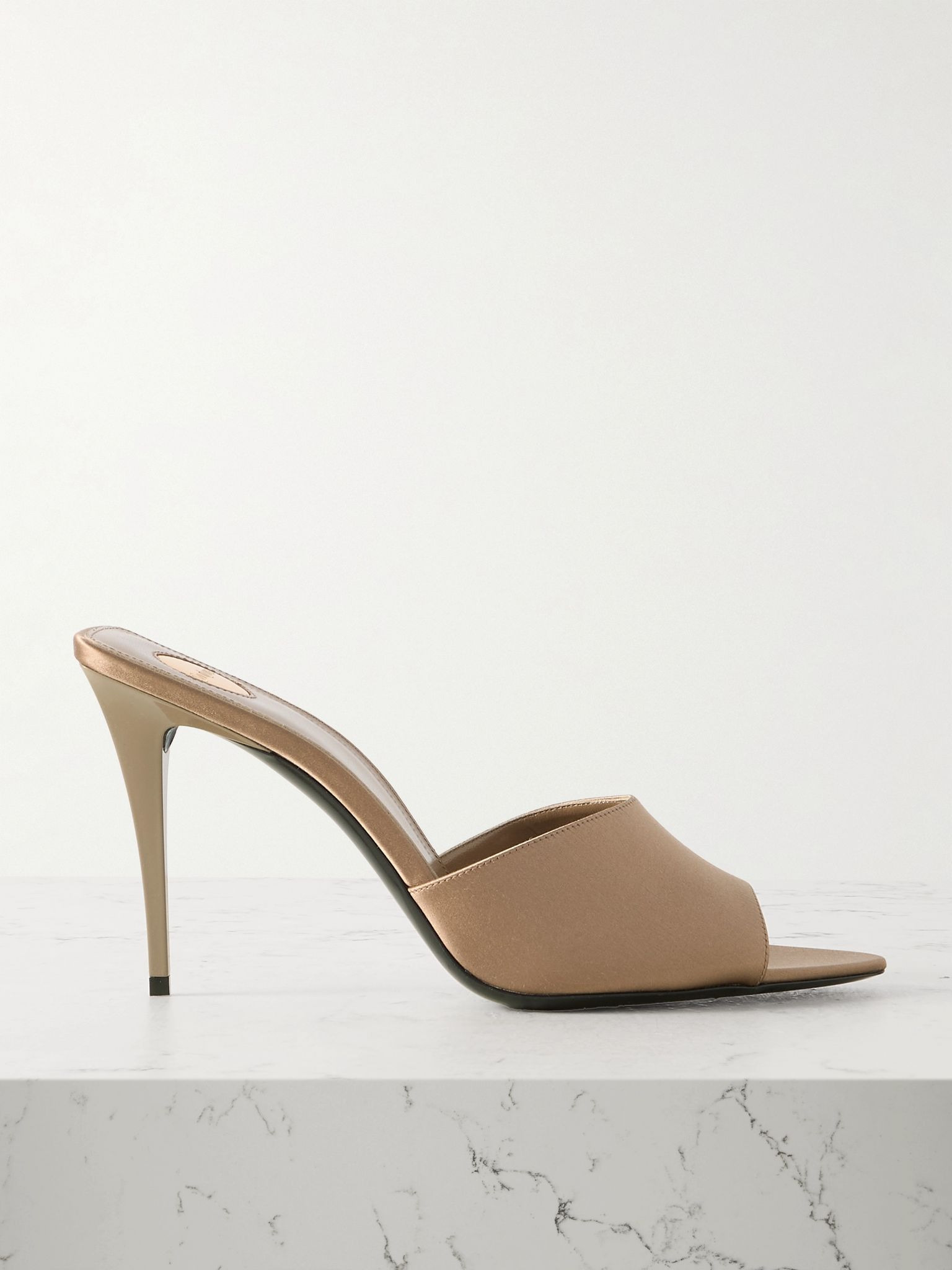 Romy satin mules Beige - 1