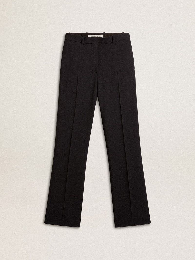 Women’s soft black pants in wool blend 1
