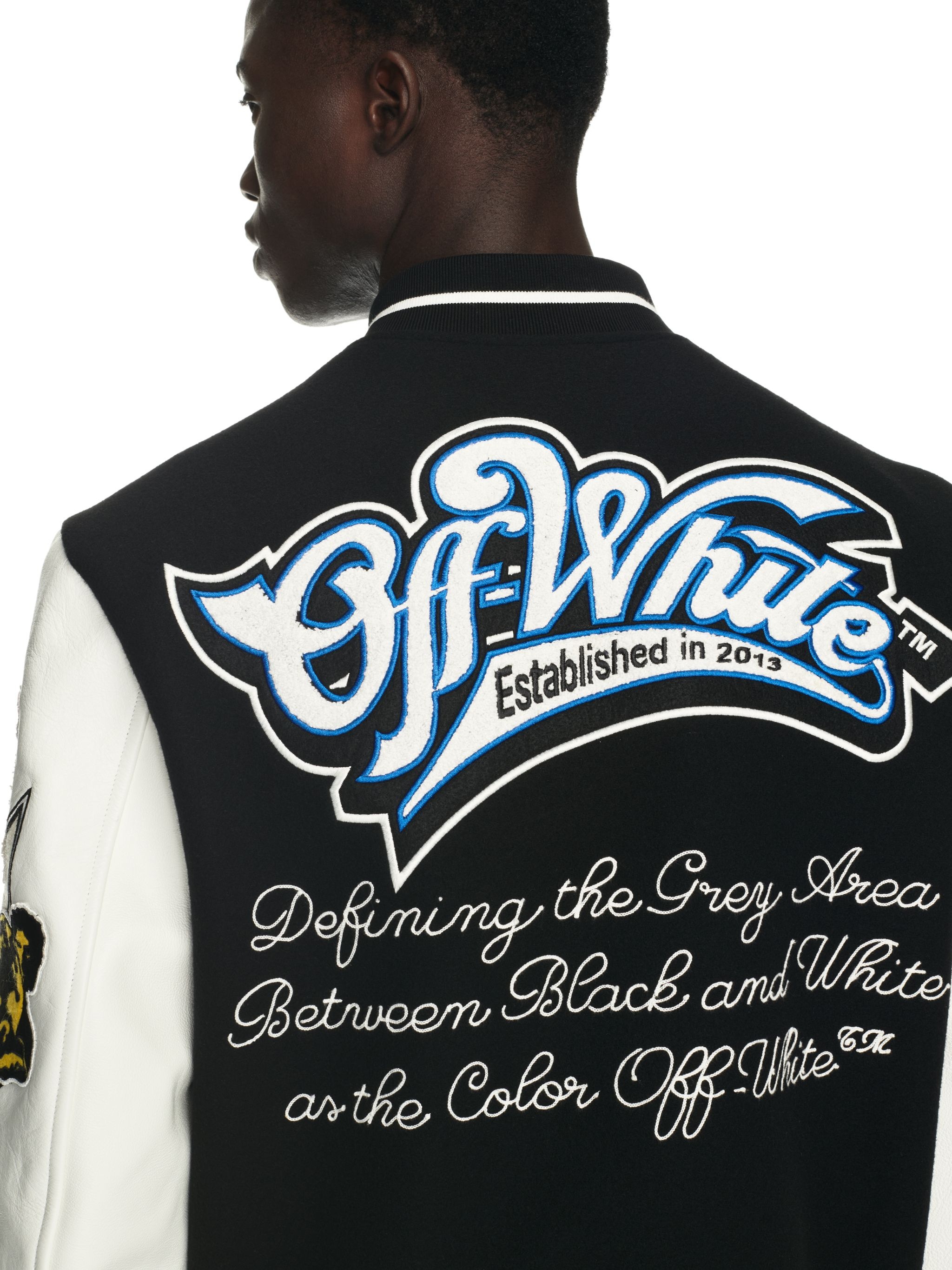 Off-white™️logic Patch Varsity Jacket - 5