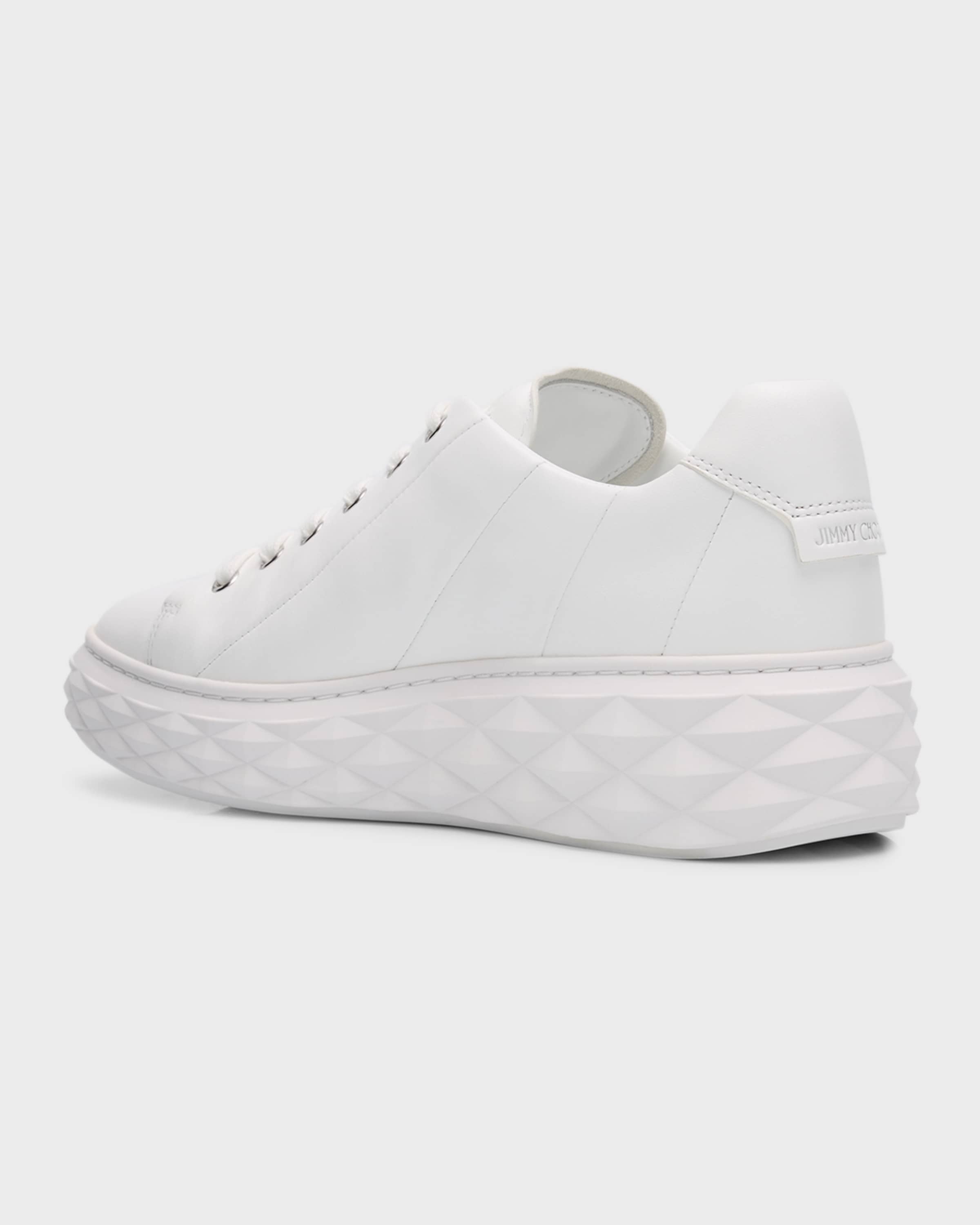 Diamond Leather Low-Top Sneakers - 2