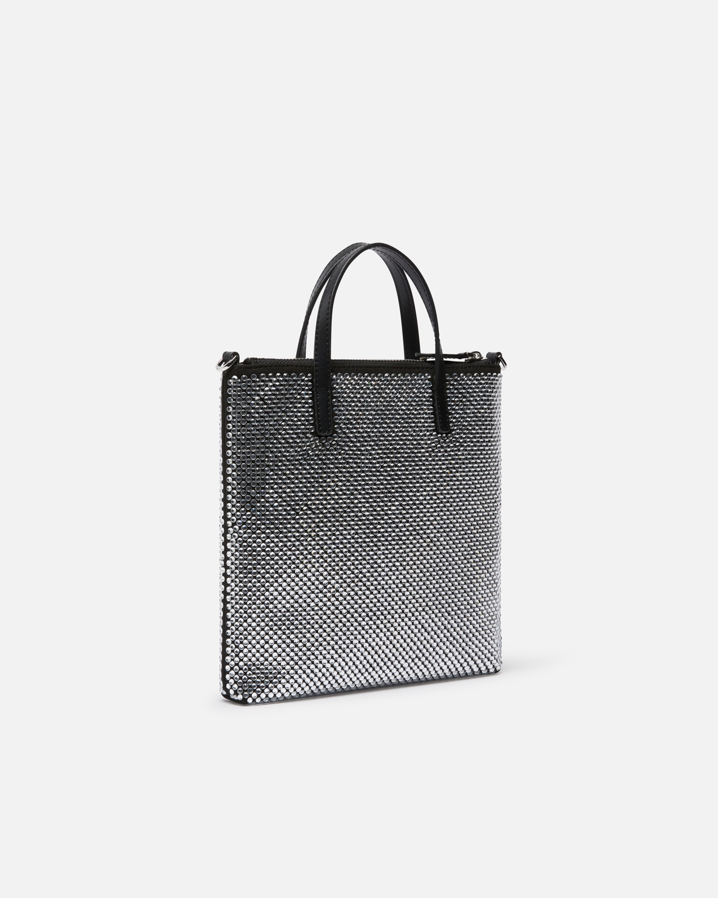 SMALL SHOPPING BAG WITH JEWEL RHINESTONES AND SHOULDER STRAP - 2