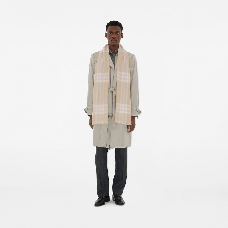Wide Check Wool Scarf 4