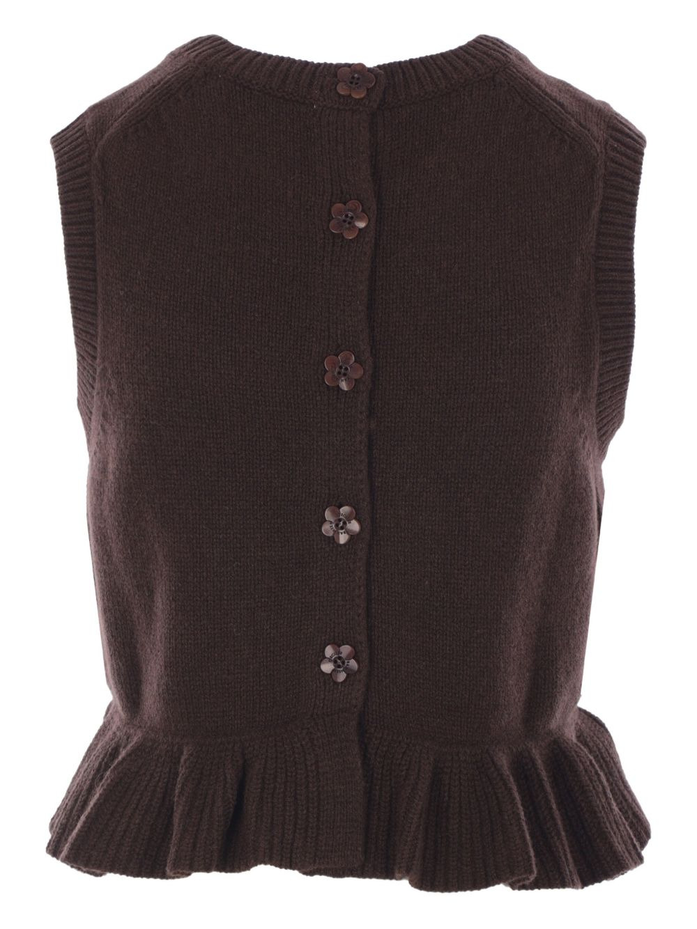 sleeveless cashmere-blend cardigan - 1