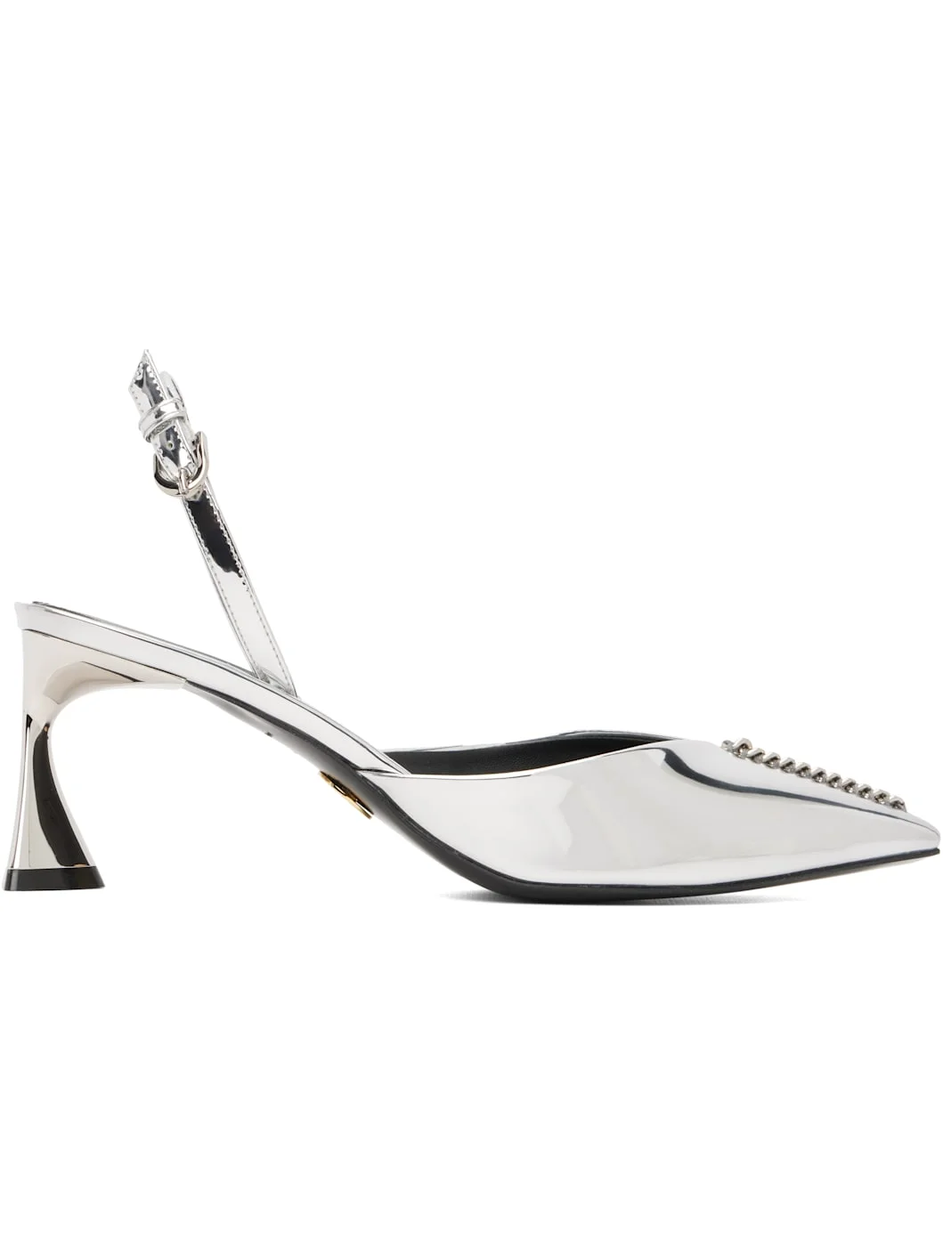 Silver Elsa Patent Slingback Heels - 1