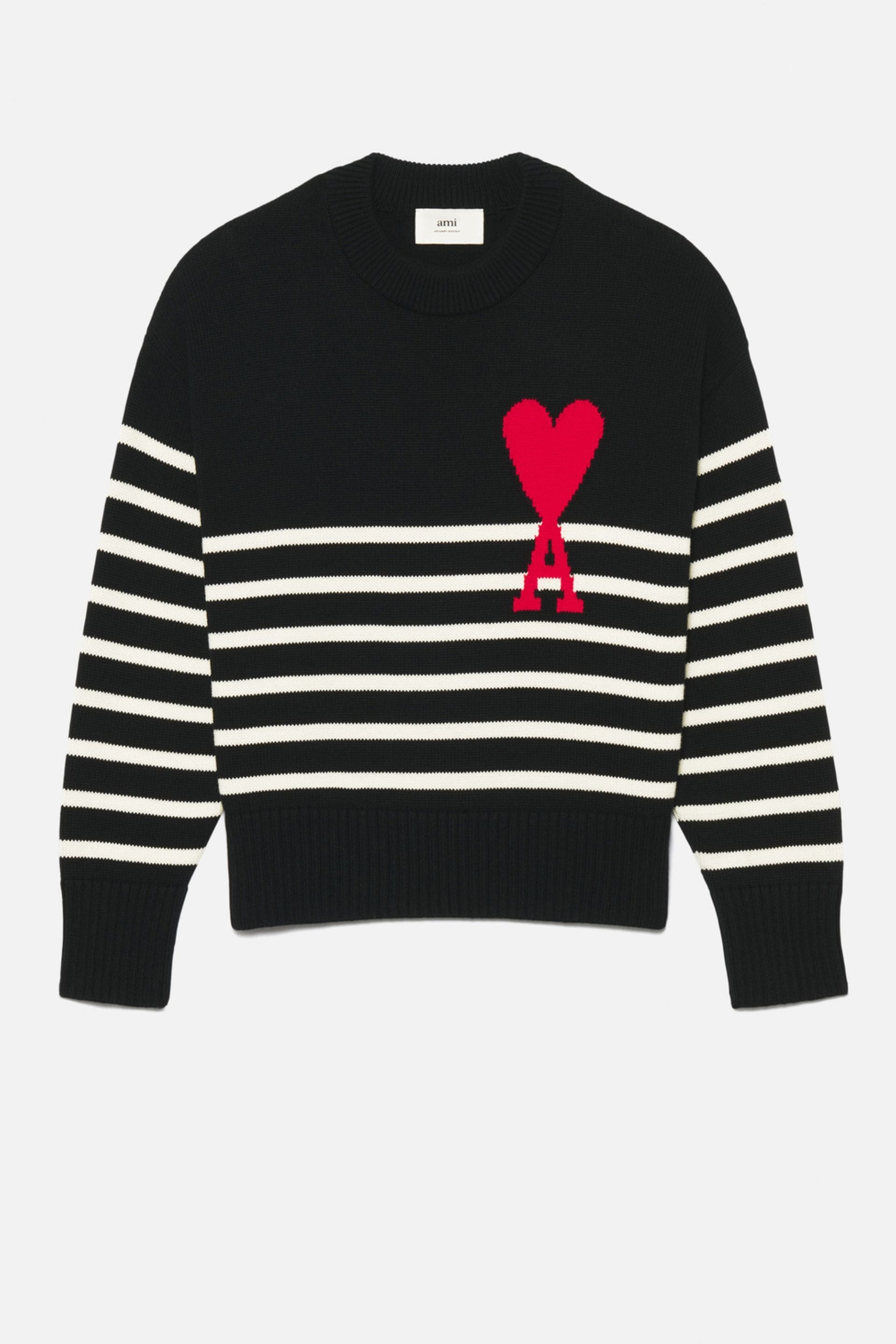 White Ami De Coeur Striped Sweater