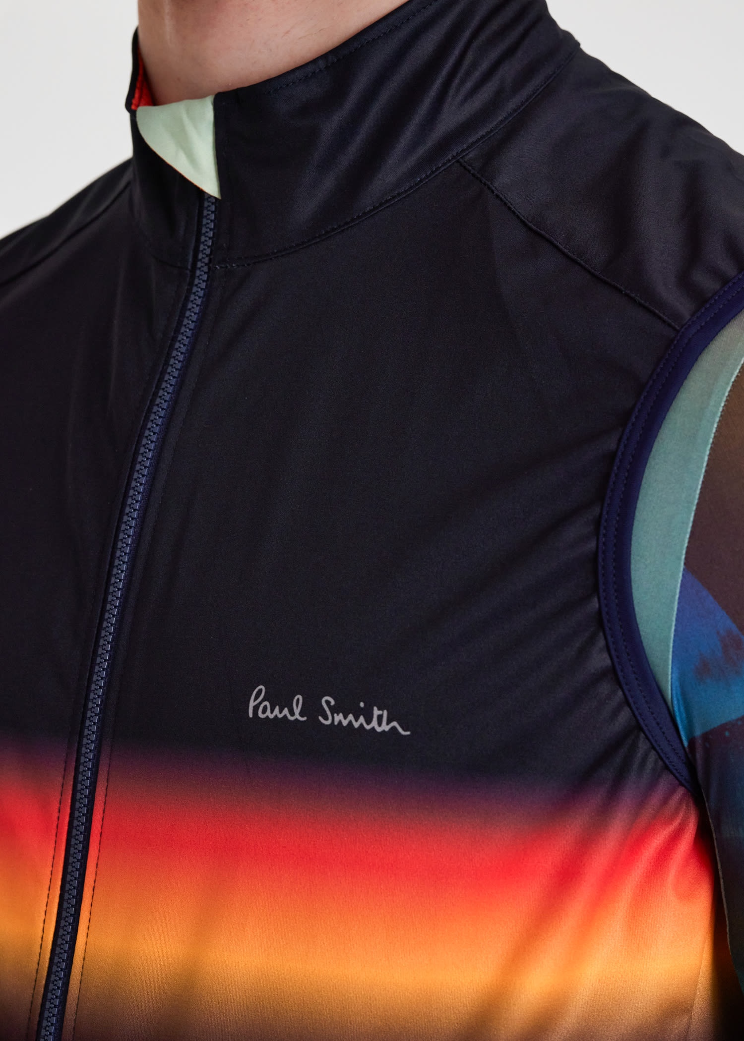 'Artist Stripe Gradient' Cycling Gilet - 9