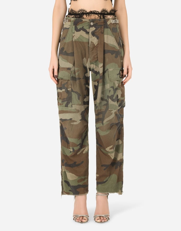 Camouflage-print cargo pants - 2