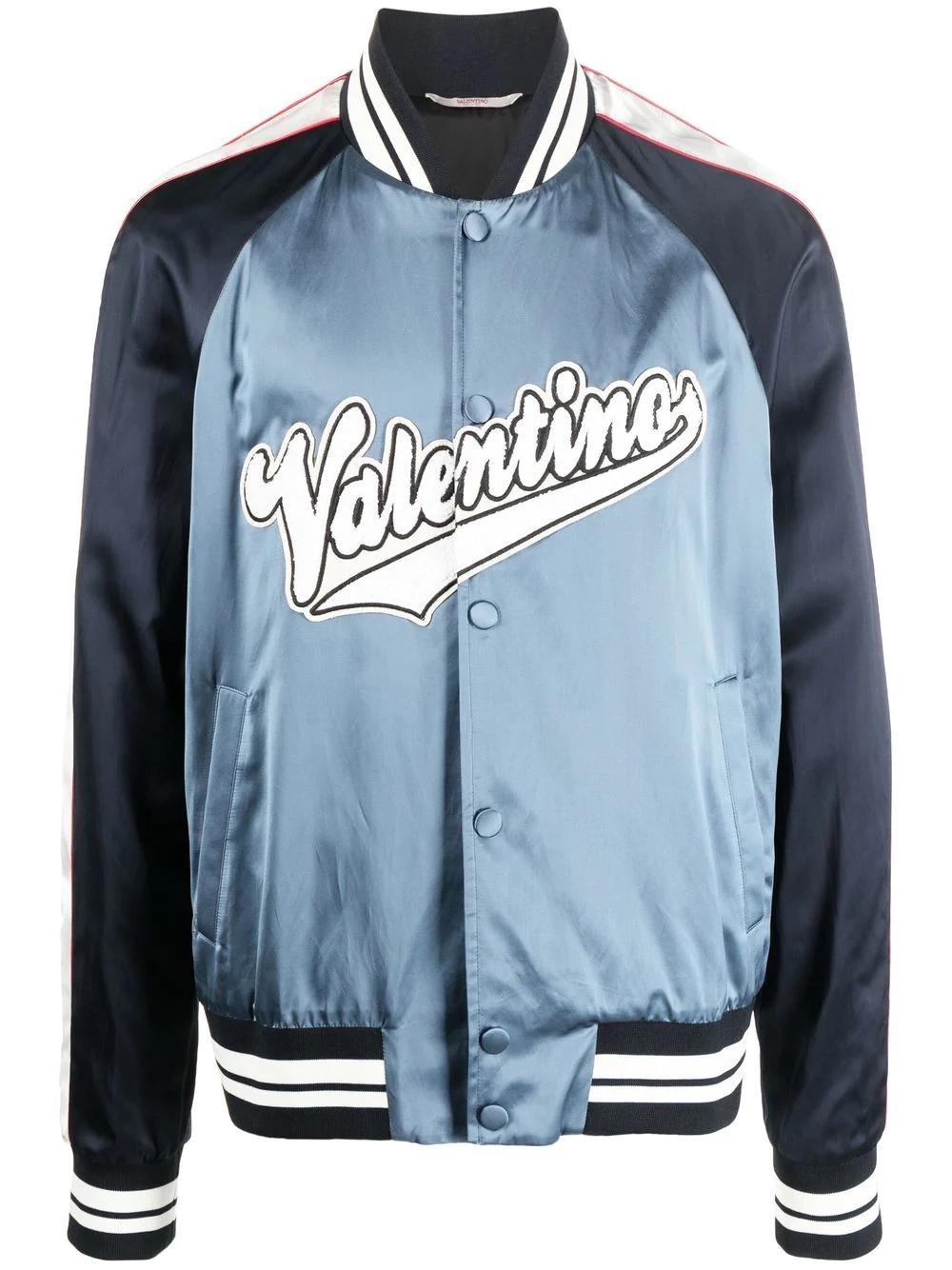 logo-patch bomber jacket - 1