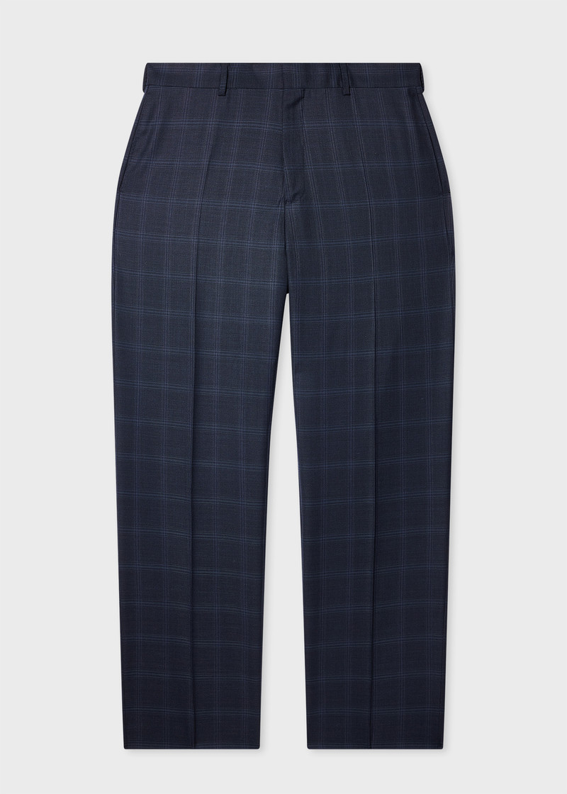 Navy Wool Check Suit 5