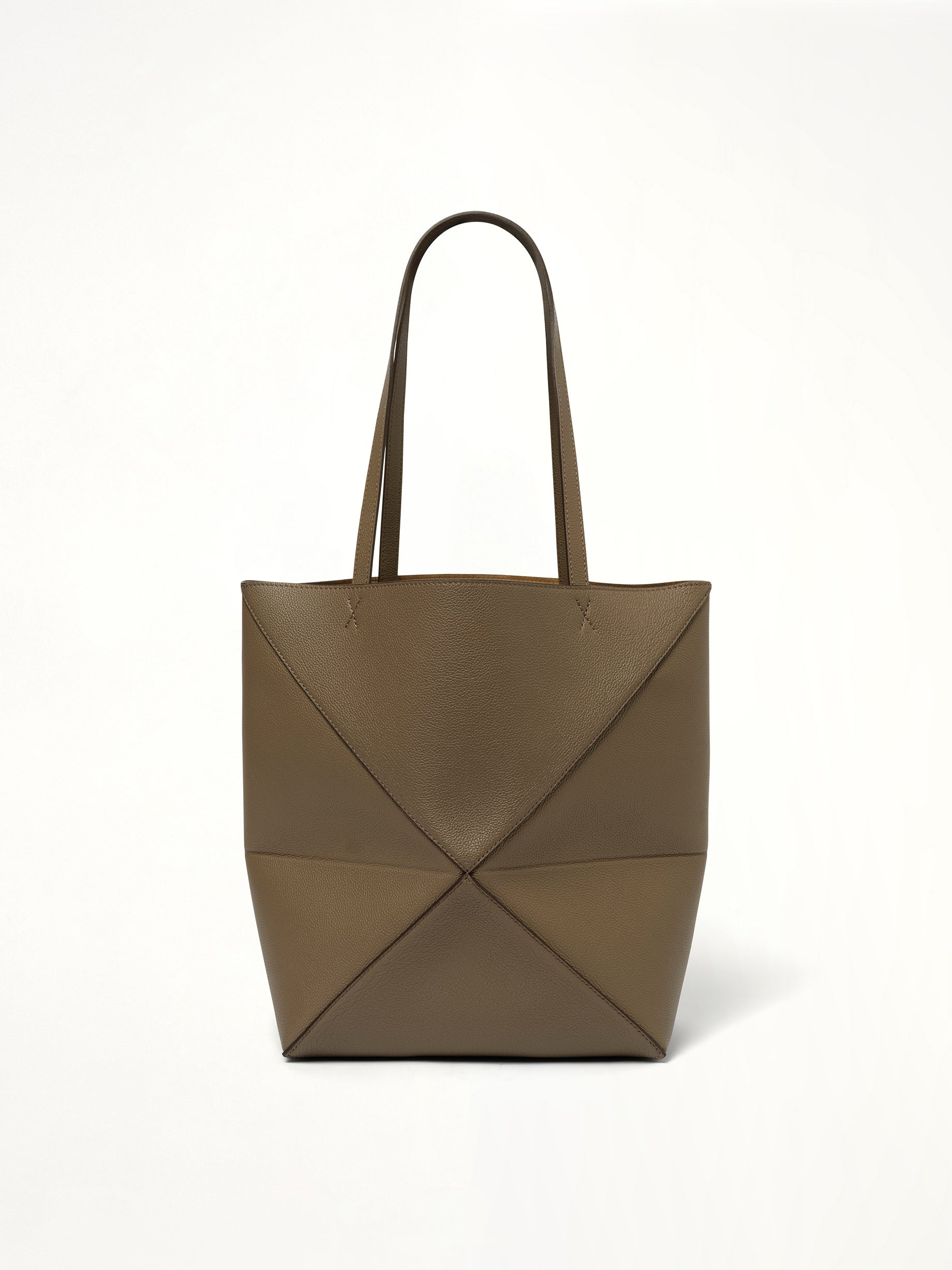 Puzzle Fold Tote Medium in Taupe - 3