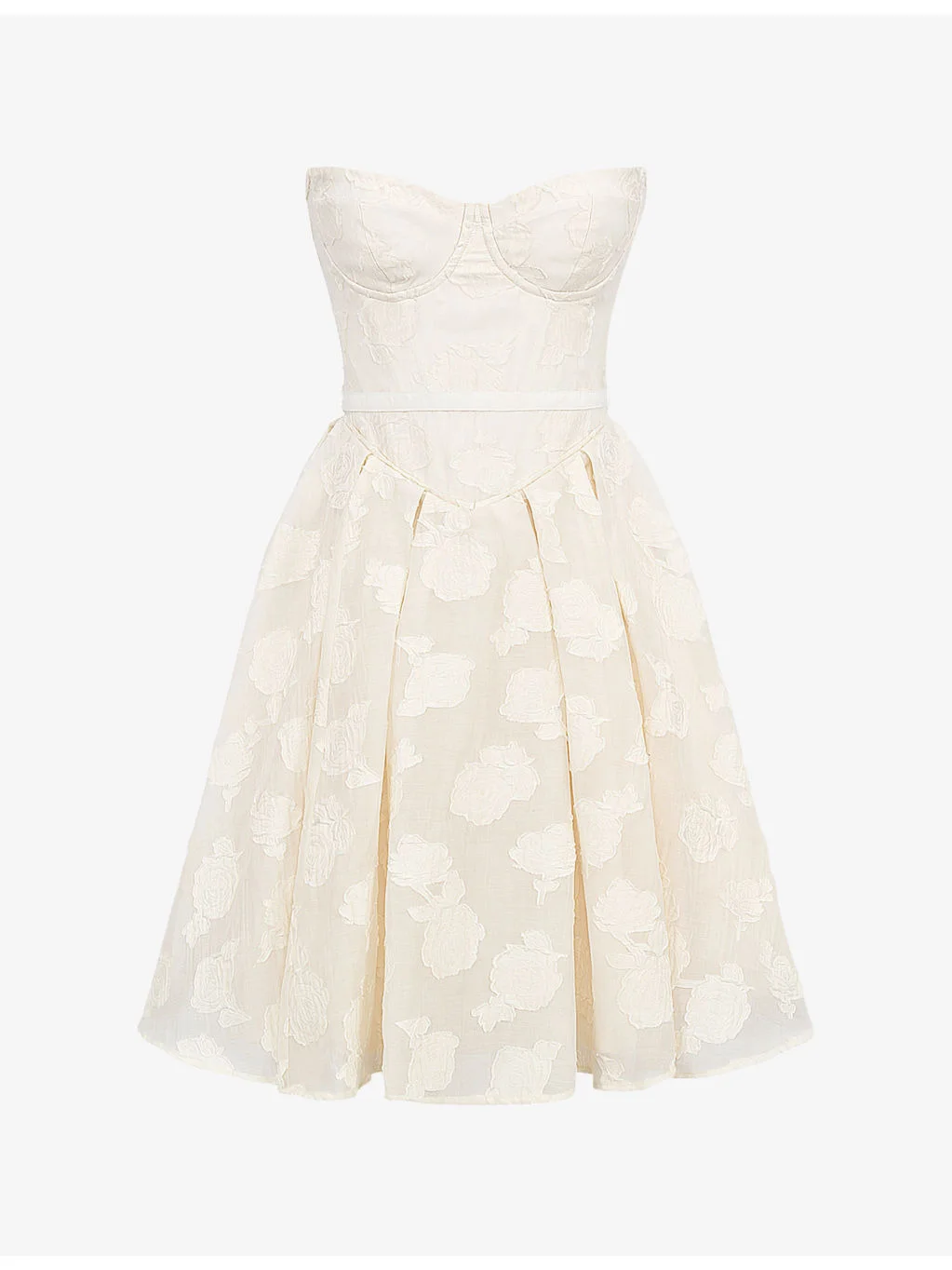 Saige Floral-Jacquard Woven Mini Dress - 1