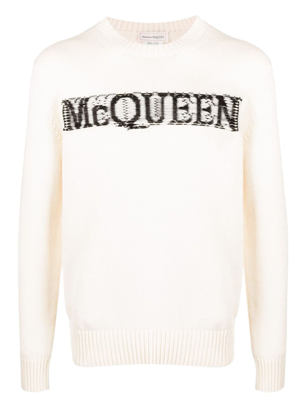 logo-print crew neck sweatshirt - 1