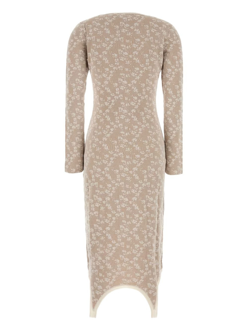 FENDI floral-print midi dress outlook