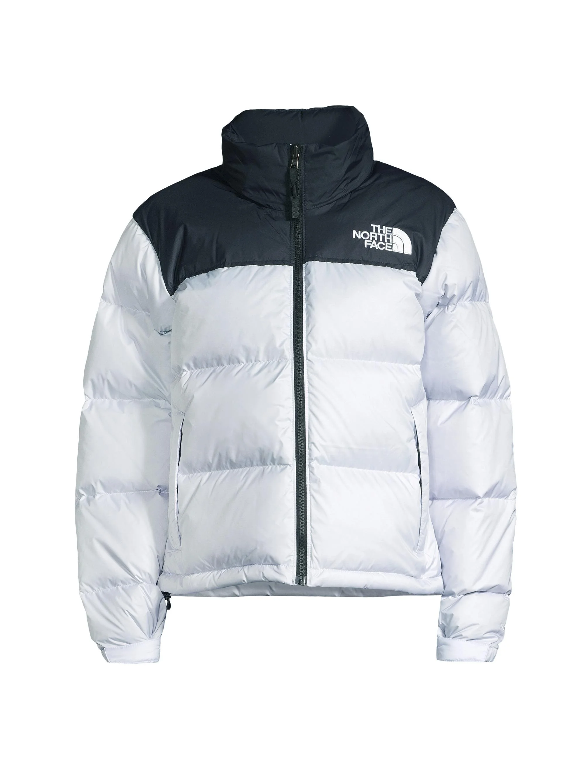 Women's Retro Nuptse Colorblocked Down Jacket - Dusty Periwinkle Black - 1