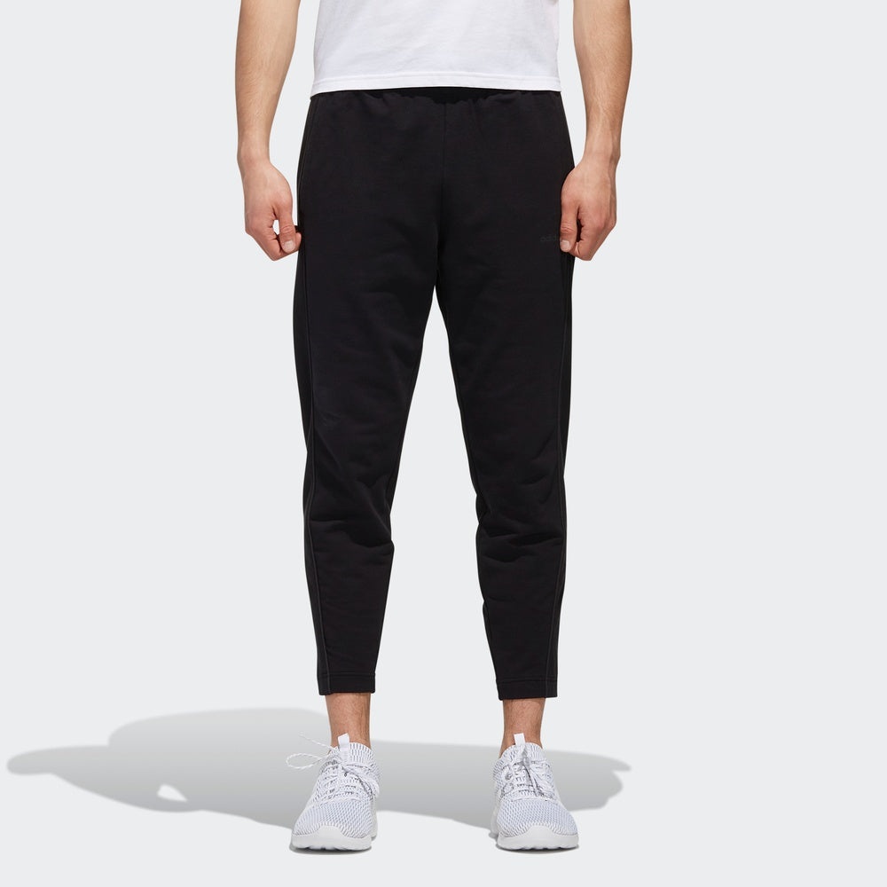 adidas neo logo Casual Sports Pants Black EJ7078 - 2