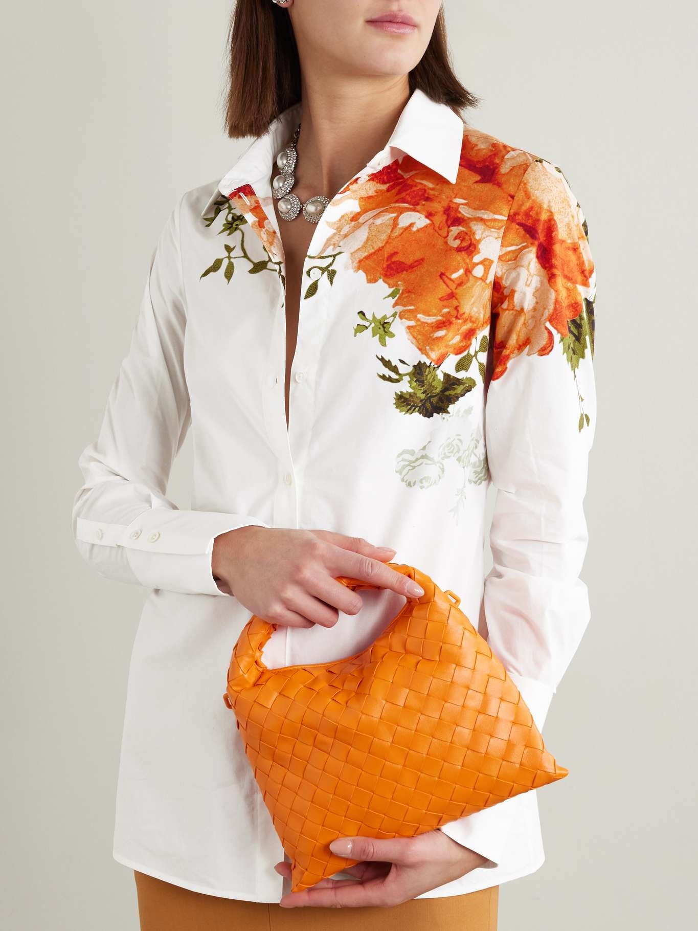 Floral-print cotton-poplin shirt - 3