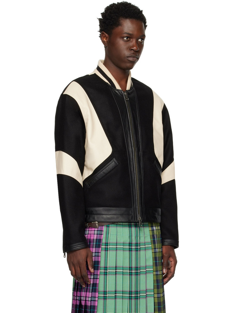 Black Motorcycle Leather Jacket 2